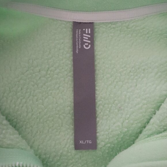 FWD Mens Green Sz XL All Year 1/2 Zip Sherpa Fleece Stretch Pullover Sweater - Picture 13 of 15